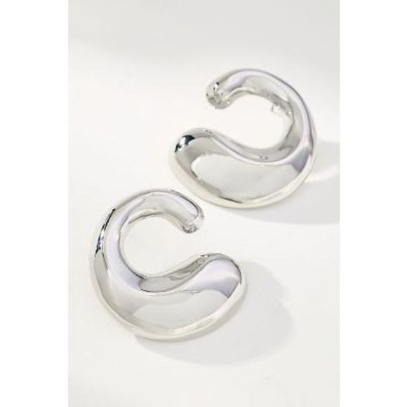 Anthropologie Wavy Sculptural Post Earrings 96672142 - Picture 1 of 1